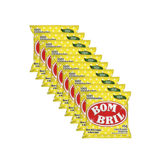Kit 10 Pacotes de Lã de Aço Bombril 45g Cada - e - dona