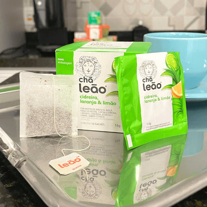 Kit 2 Chás Leão Cidreira, Laranja e Limão com 10 sachês - e - dona