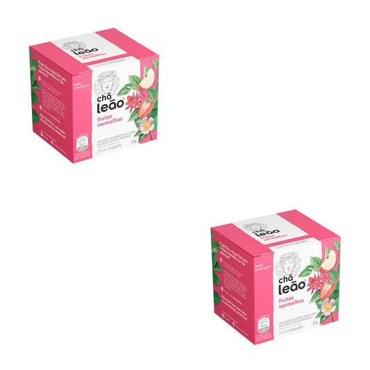 Kit 2 Chás Leão Frutas Vermelhas com 10 sachês - e - dona