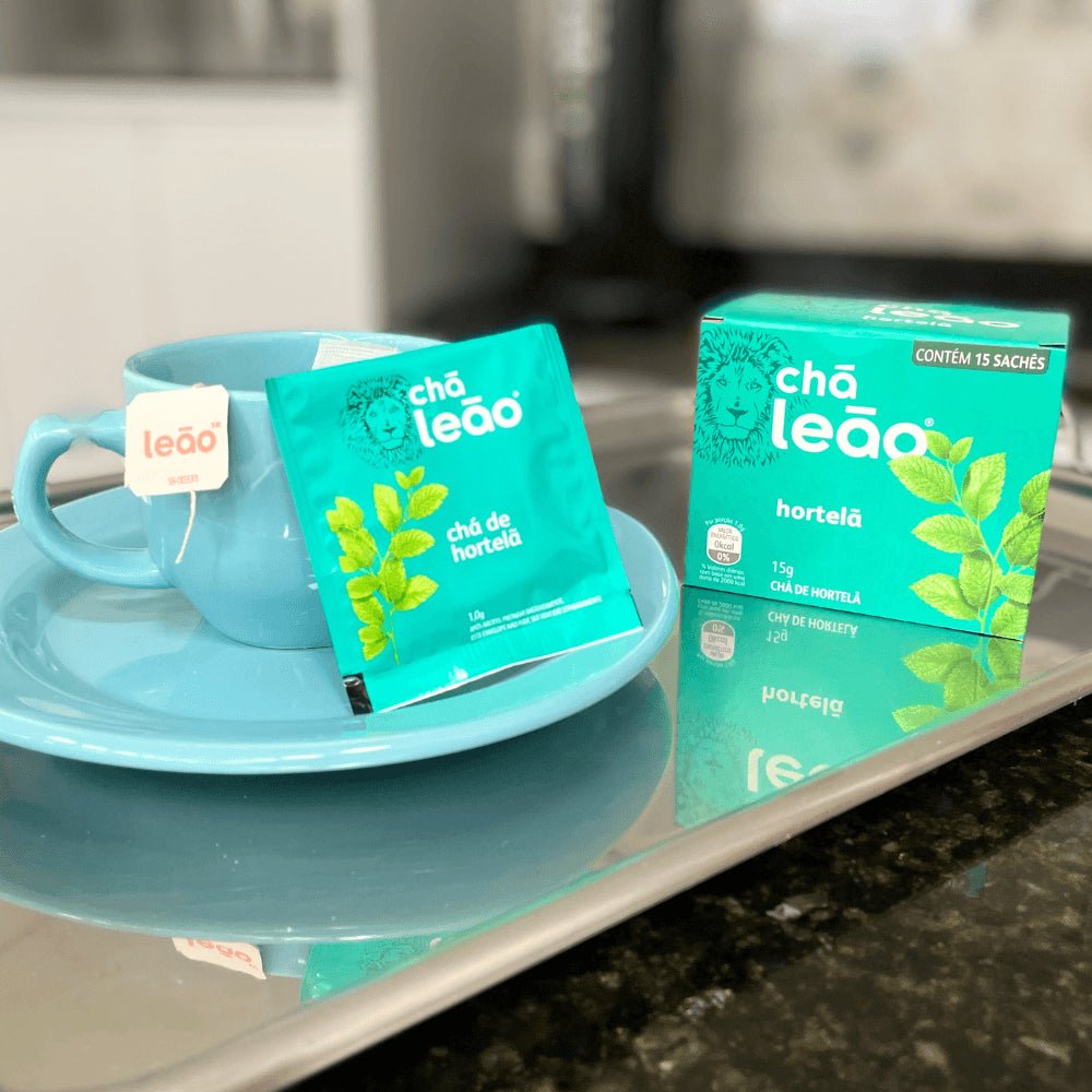 Kit 2 Chás Leão Fuze Hortelã com 15 sachês - e - dona