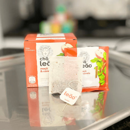 Kit 2 Chás Leão Maçã com Canela com 10 sachês - e - dona