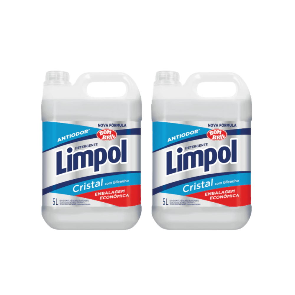 Kit 2 Detergentes Limpol Cristal 5 Litros Cada - e - dona