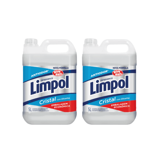 Kit 2 Detergentes Limpol Cristal 5 Litros Cada - e - dona