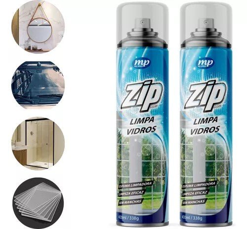 Kit 2 Limpa Vidro Spray 400ml Zip - e - dona