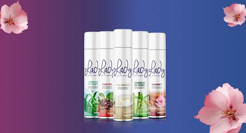 Kit 2 Odorizadores Lady Prime Bamboo + Cereja e Canela 360ml Cada - e - dona