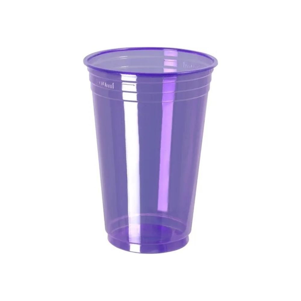 Kit 2 pacotes de Copo Neon Roxo 300ml Copaza com 50 unidades - e - dona