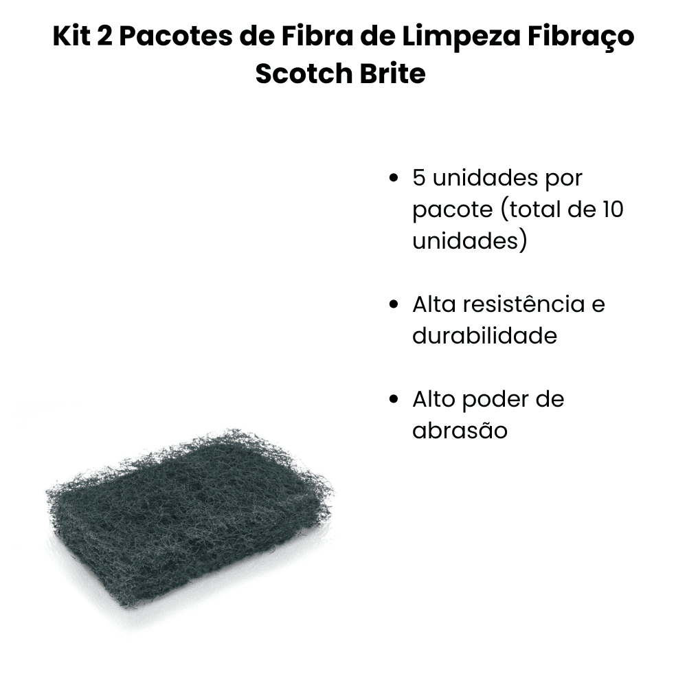Kit 2 Pacotes de Fibra de Limpeza Fibraço Scotch Brite - e - dona
