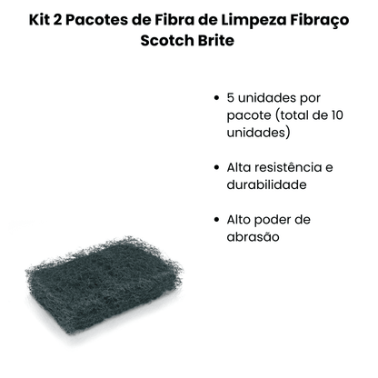 Kit 2 Pacotes de Fibra de Limpeza Fibraço Scotch Brite - e - dona