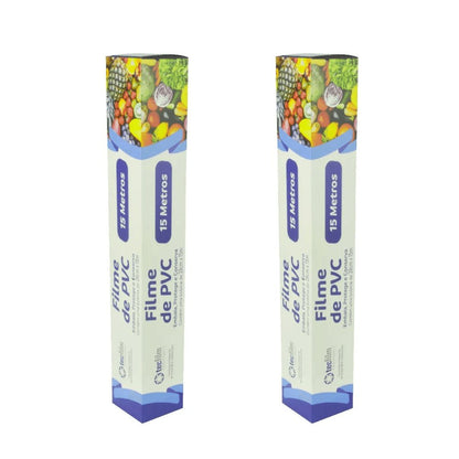 Kit 2 Pacotes de Filme PVC 28cm x 15m Tecfilm - e - dona
