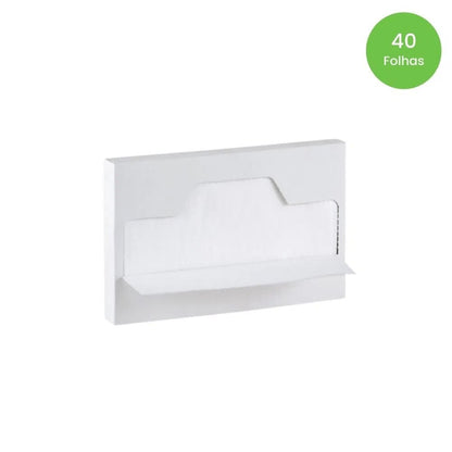 Kit 2 Pacotes de Protetor de Assento Sanitário Trilha com 40 folhas em formato coração - e - dona