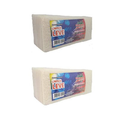 Kit 2 Pacotes Fibra de Limpeza Uso Leve Esponflora com 10 unidades - e - dona