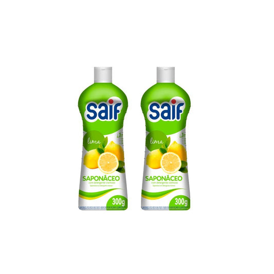 Kit 2 Saponáceo Cremoso Lima 300g Saif - e - dona