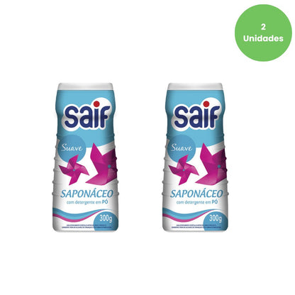 Kit 2 Saponáceo Pó Suave 300g Saif - e - dona