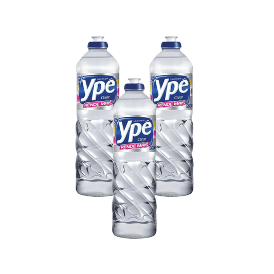 Kit 3 Detergentes Ypê Clear 500ml Cada - e - dona