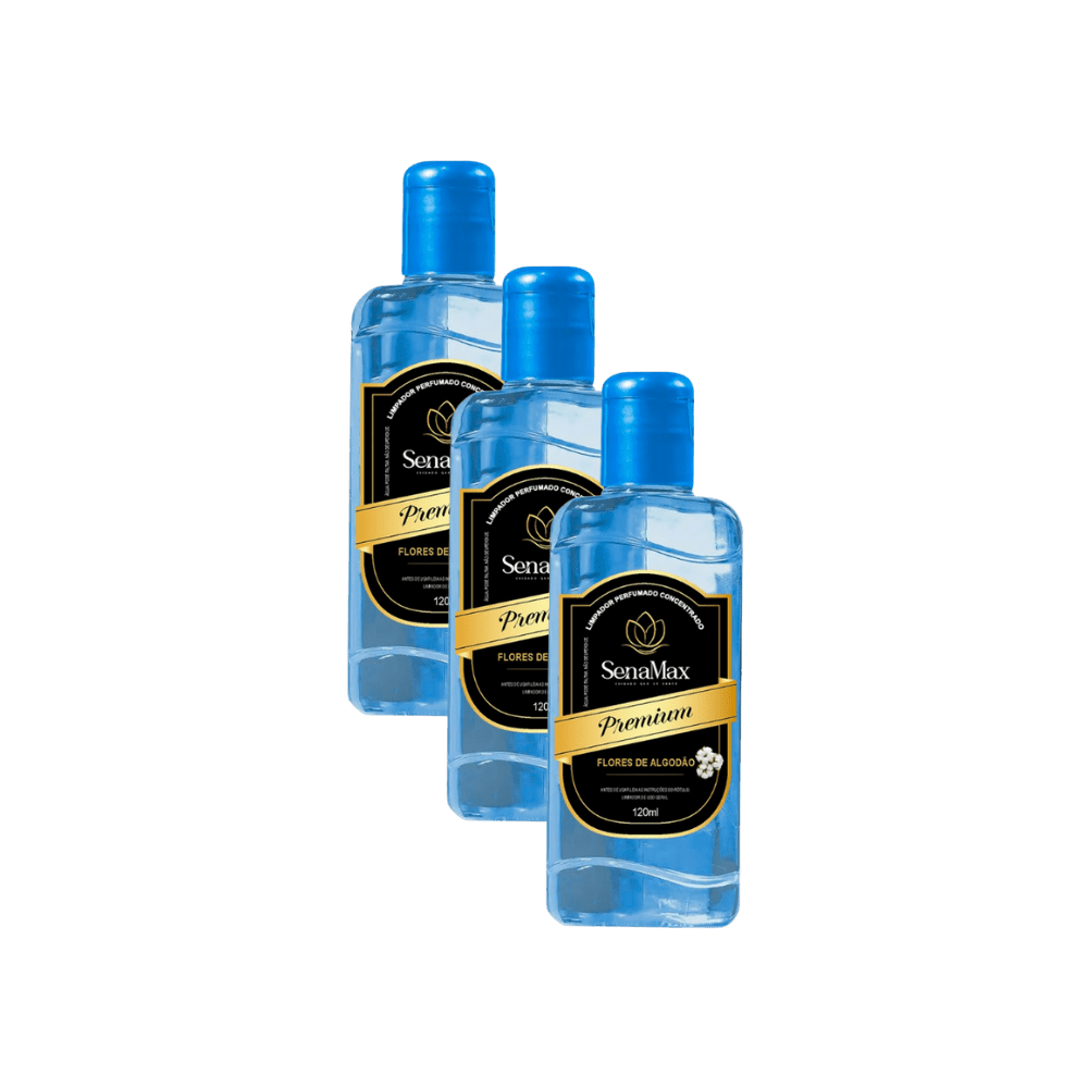 Kit 3 Limpadores 120ml Cada Flor de Algodão Senamax - e - dona