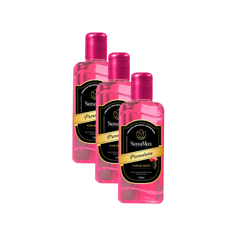 Kit 3 Limpadores 120ml Cada Flor de Cacto Senamax - e - dona