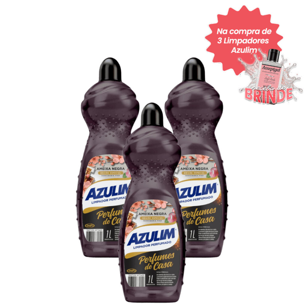 Kit 3 Limpadores Azulim 1 Litro – Ameixa Negra - e - dona