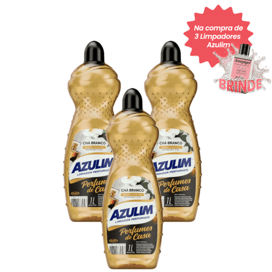 Kit 3 Limpadores Azulim 1 Litro Cada – Chá Branco - e - dona