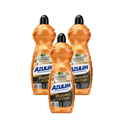 Kit 3 Limpadores Azulim 1 Litro Cada – Flor de Laranjeira - e - dona