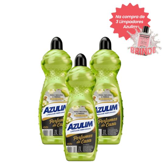 Kit 3 Limpadores Azulim 1 Litro Cada – Pera Inglesa & Frésia - e - dona