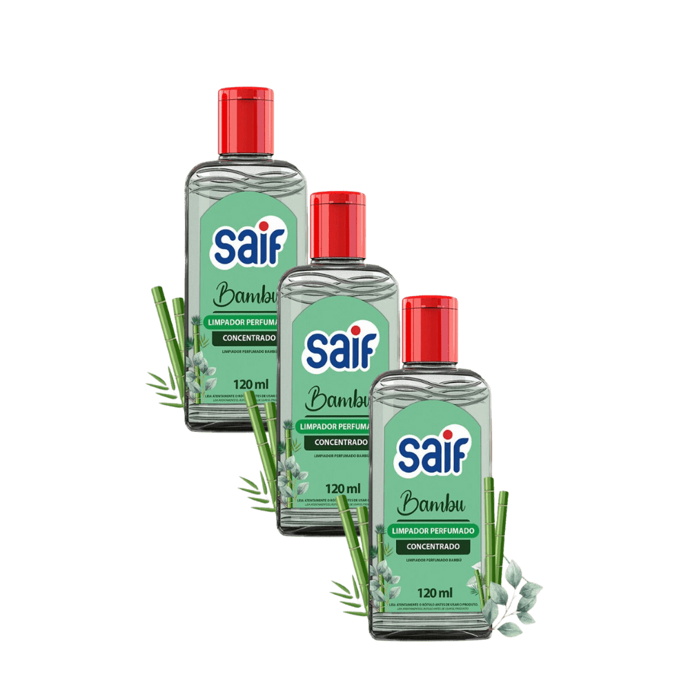 Kit 3 Limpadores Perfumados Concentrados SAIF 120ml Cada - e - dona
