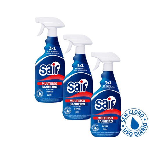 Kit 3 Multiuso Banheiro 500ML Cada Saif - e - dona