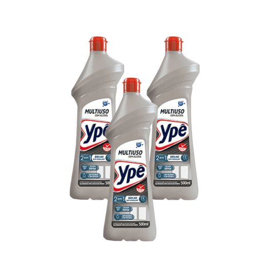 Kit 3 Multiusos Ypê com Álcool 500ml Cada - e - dona