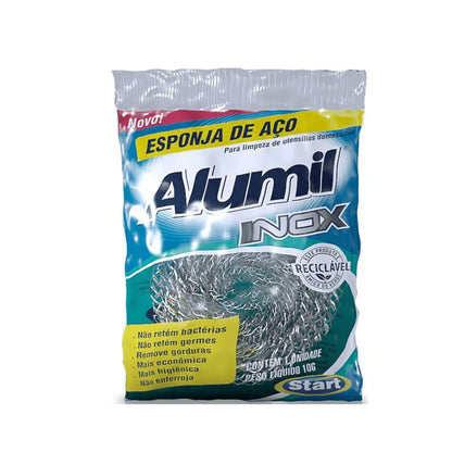 Kit 3 Pacotes de Esponja de Aço Alumil Inox Start 1 unidade - e - dona