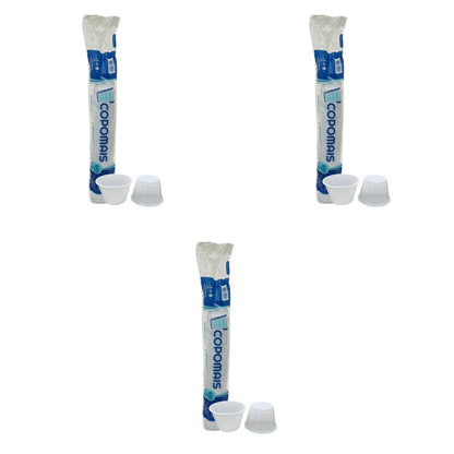 Kit 3 Pacotes de Potes de 100ml Branco Copomais PS com 100 unidades - e - dona