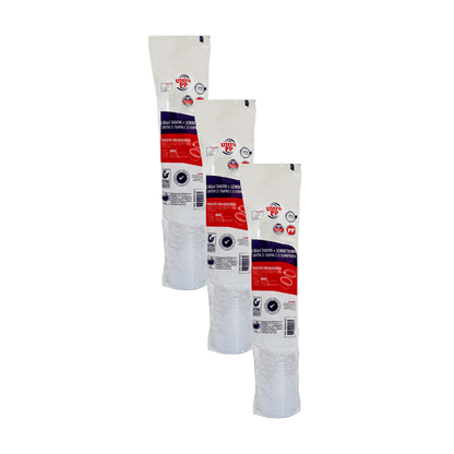 Kit 3 Pacotes de Potes de 140ml com tampa PP transparente Ultratherm Replast com 25 unidades - e - dona