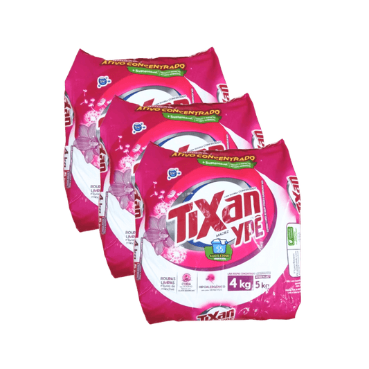 Kit 3 Pacotes de Sabão em Pó Tixan Maciez 4kg Cada - e - dona