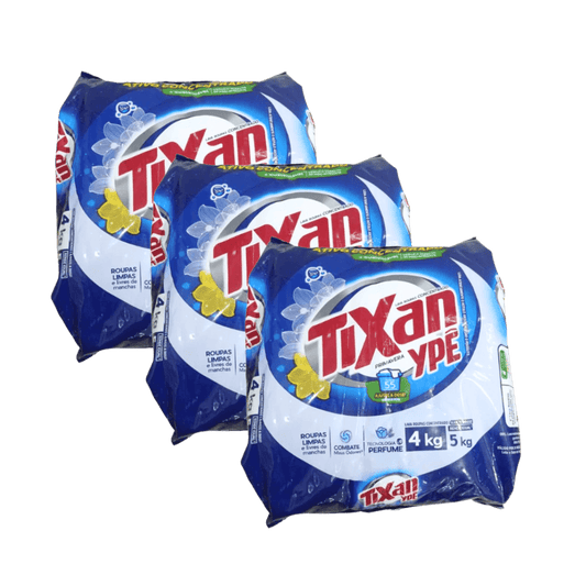 Kit 3 Pacotes Sabões em Pó Tixan Primavera 4kg Cada - e - dona