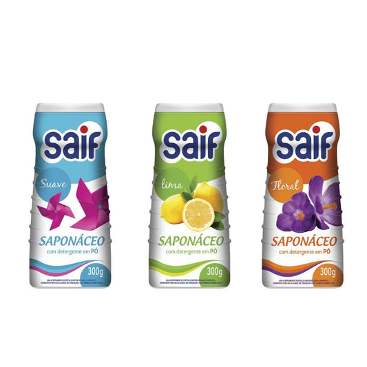 Kit 3 Saponáceos Pó 300g Saif - e - dona