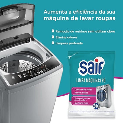 Kit 3 Unidades Limpa Máquinas Pó 80g Saif - e - dona