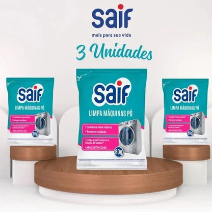 Kit 3 Unidades Limpa Máquinas Pó 80g Saif - e - dona