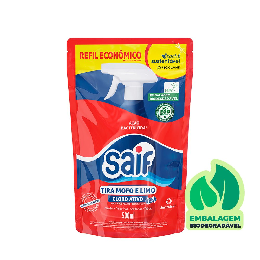 Kit 3 Unidades Tira Mofo Refil 500ml Saif - e - dona