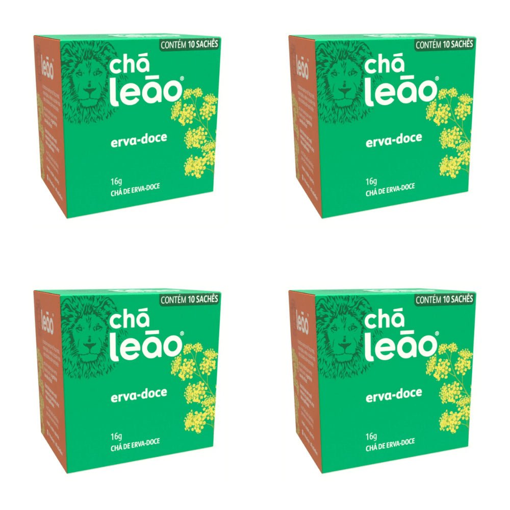 Kit 4 Chás Leão Erva Doce 16g com 10 sachês - e - dona