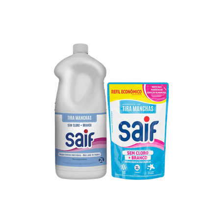 Kit Alvejante 1 Litro Mais Branco Saif - e - dona