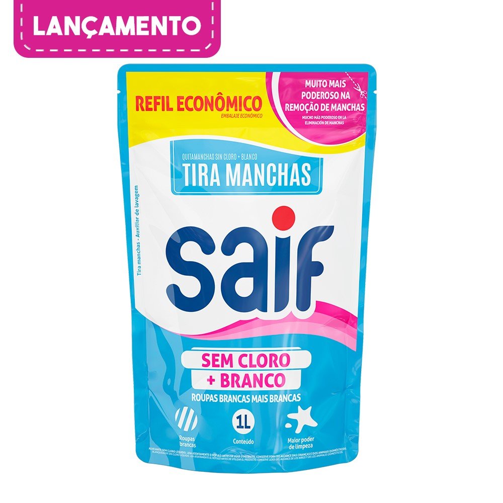 Kit Alvejante 1 Litro Mais Branco Saif - e - dona