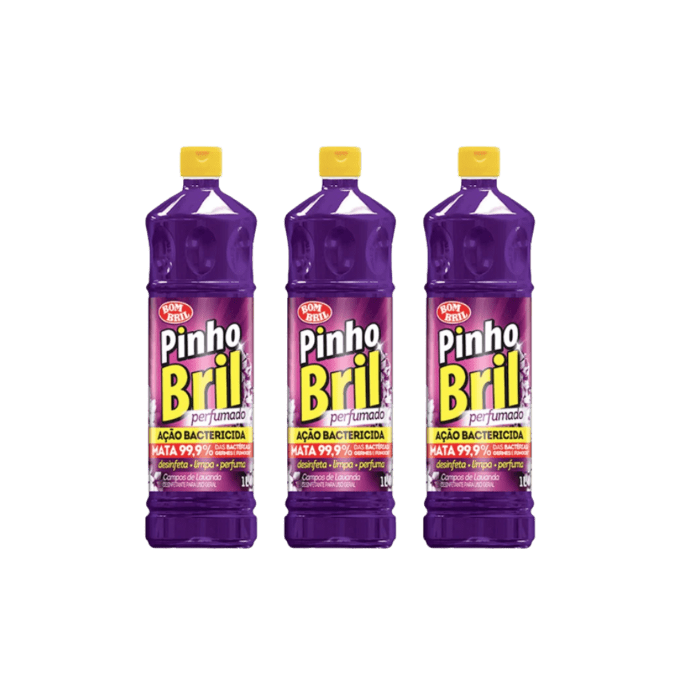 Kit c/ 3 Desinfetantes 500ml Lavanda Pinho Bril - e - dona