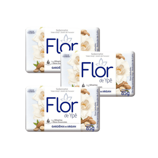 Kit c/3 Sabonetes Ypê Gardenia Argan 85g Cada - e - dona