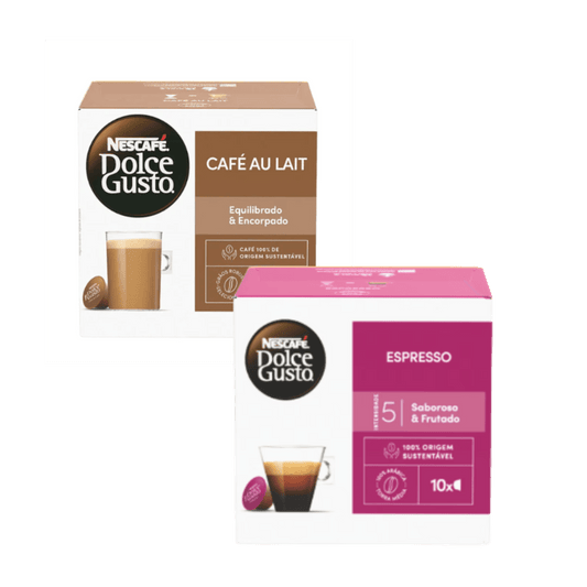 Kit Cápsulas Dolce Gusto Café Au Lait + Espresso - e - dona