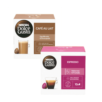 Kit Cápsulas Dolce Gusto Café Au Lait + Espresso - e - dona