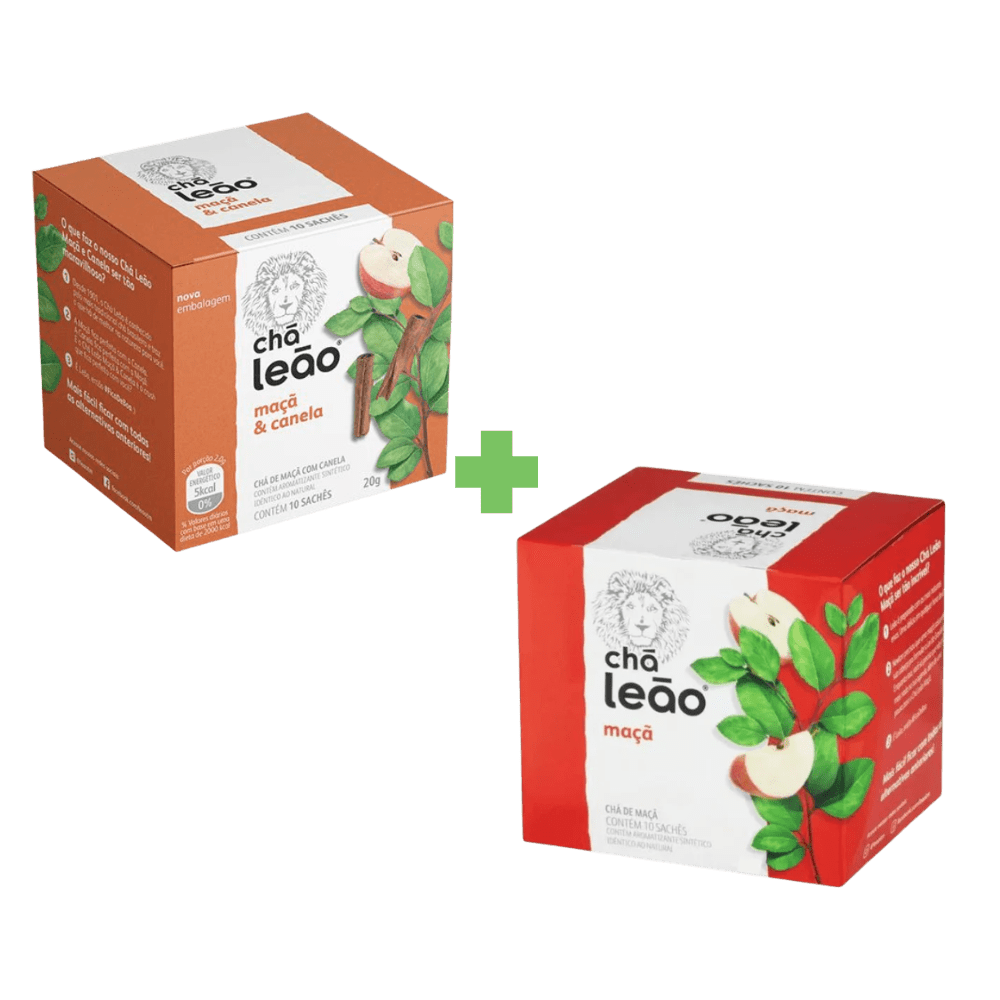 Kit Chá Leão Maçã + Maçã com Canela - e - dona
