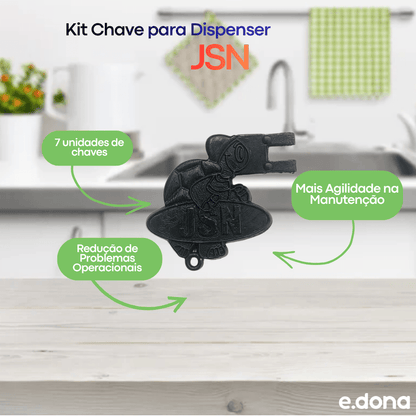 Kit Chave para Dispenser JSN com 7 Unidades - e - dona