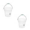Kit com 2 Baldes Plástico 15L Sanremo Transparente