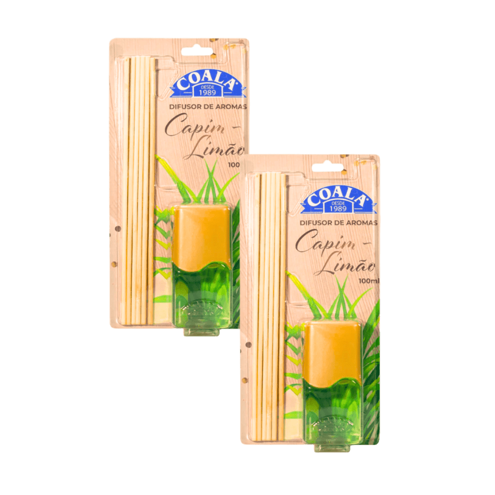 Kit com 2 Difusores 100ml Capim Limão Coala - e - dona