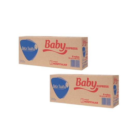 Kit com 2 Lençóis Hospitalares 50x50x6 Baby Branco - e - dona
