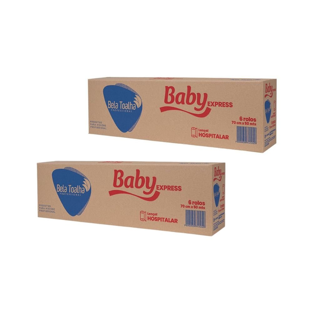 Kit com 2 Lençóis Hospitalares 70x50x6n Baby BR - e - dona