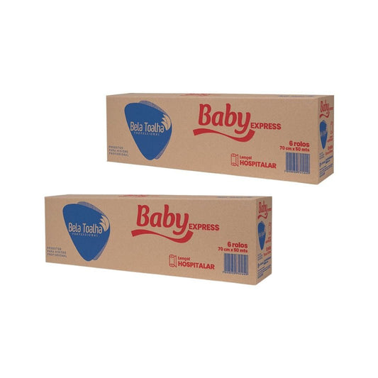 Kit com 2 Lençóis Hospitalares 70x50x6n Baby BR - e - dona